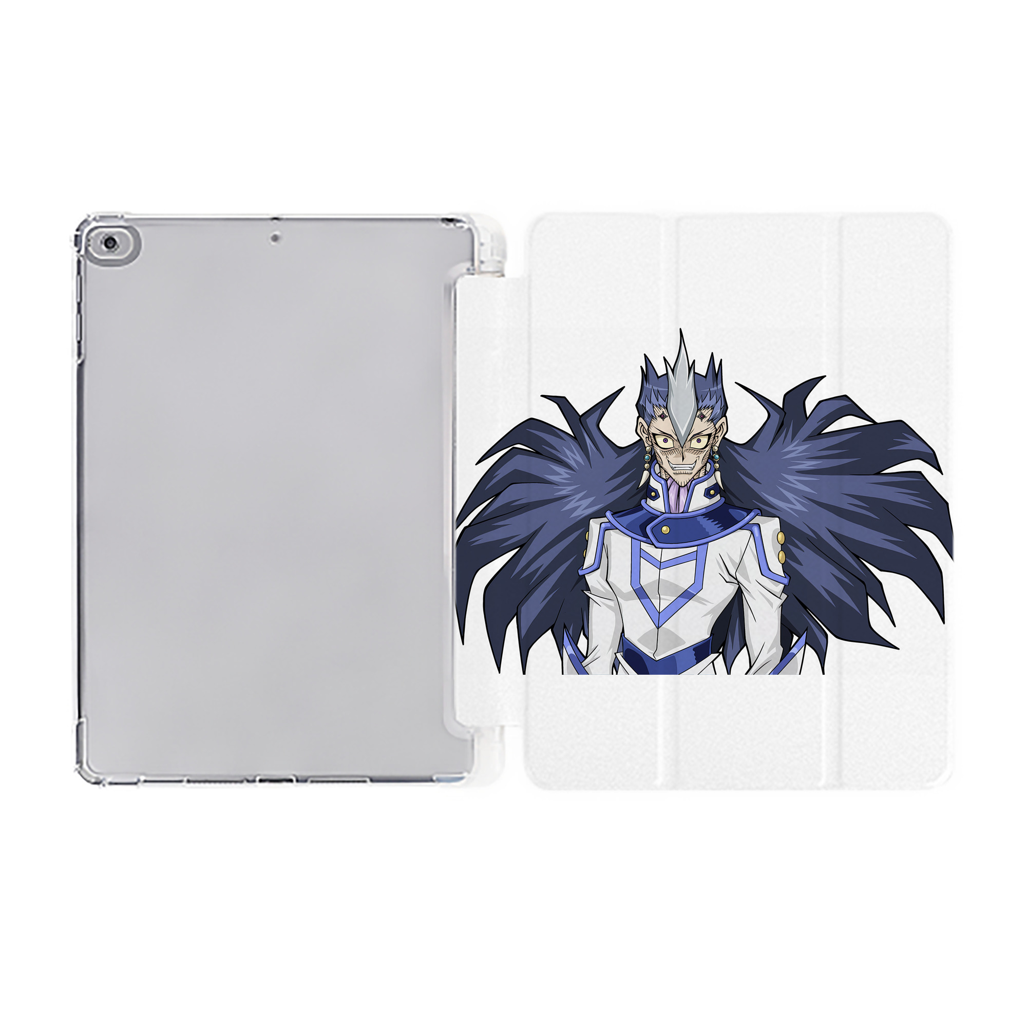 （画像用） 遊☆戯☆王 Yu-Gi-Oh! IPad ケース ペン収納付き 三つ折りスタンド PUレザー×シリコン 対応機種9.5/10.5/10.9インチ